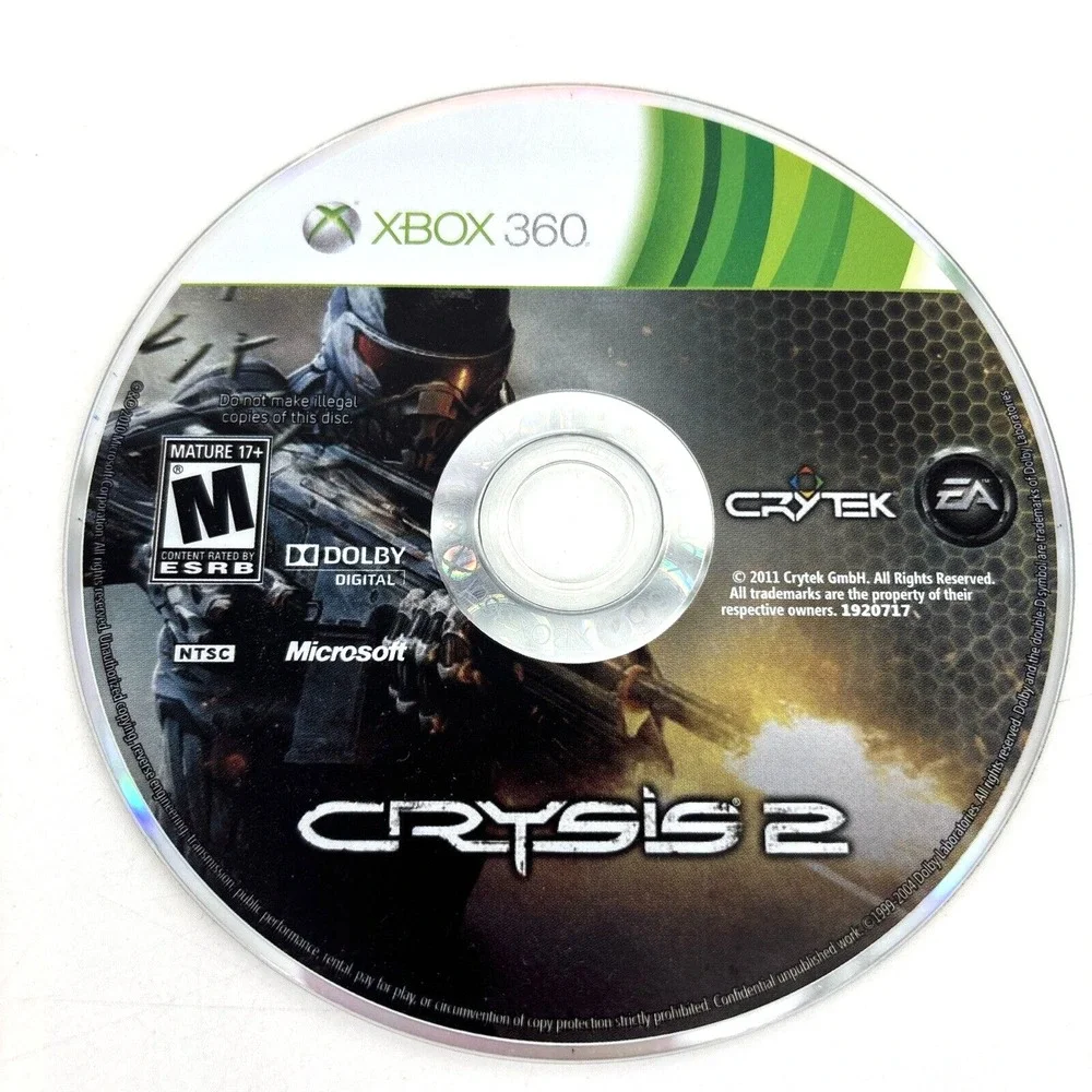 Crysis 2 (Microsoft‎ Xbox 360, 2011) Complete w Manual